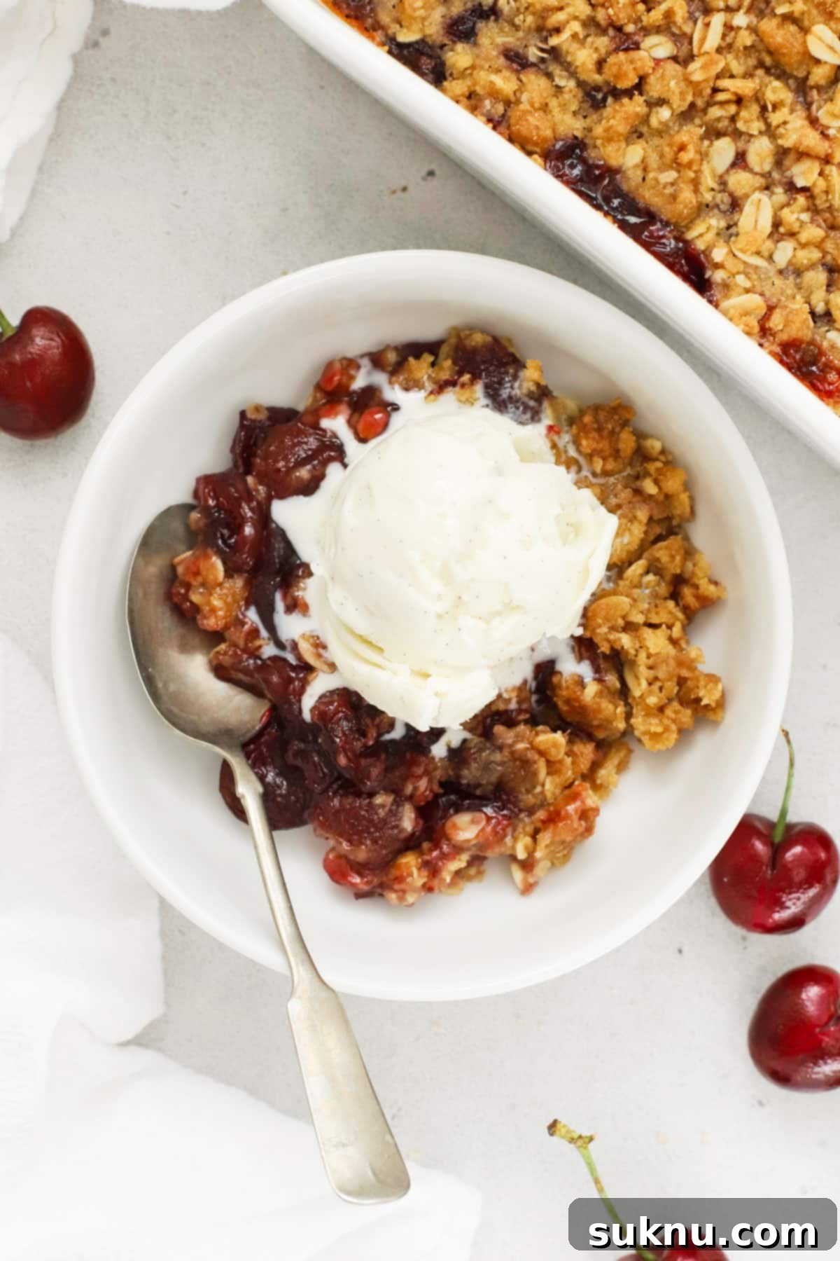 Luscious Gluten-Free Cherry Crisp 1 featured 130950