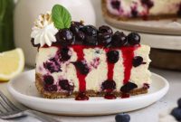 Luscious Gluten-Free Blueberry Cheesecake