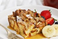 Holiday Gluten Free Eggnog French Toast Bake