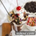 Decadent Hot Fudge Sundae 10 homemade hot fudge sundae in a tall ice cream dish