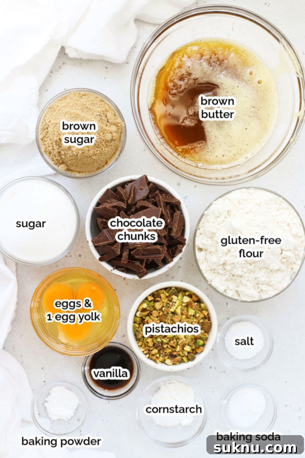 Pistachio Chocolate Chunk Gluten-Free Cookie Delights 3 ingredients for gluten-free brown butter chocolate chunk pistachio cookies