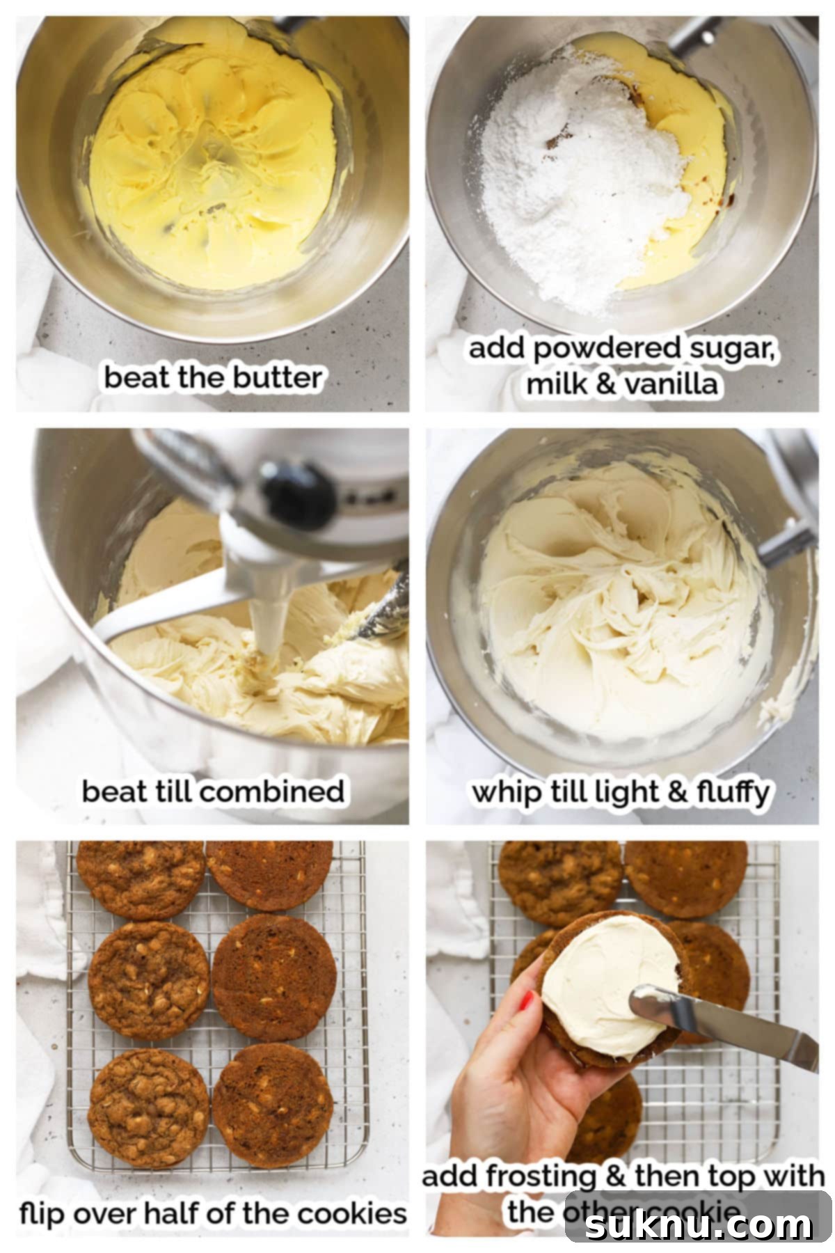 Process of making vanilla filling and frosting gluten-free oatmeal cream pies