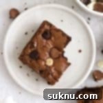 gluten-free brownie with three kinds of chocolate chips