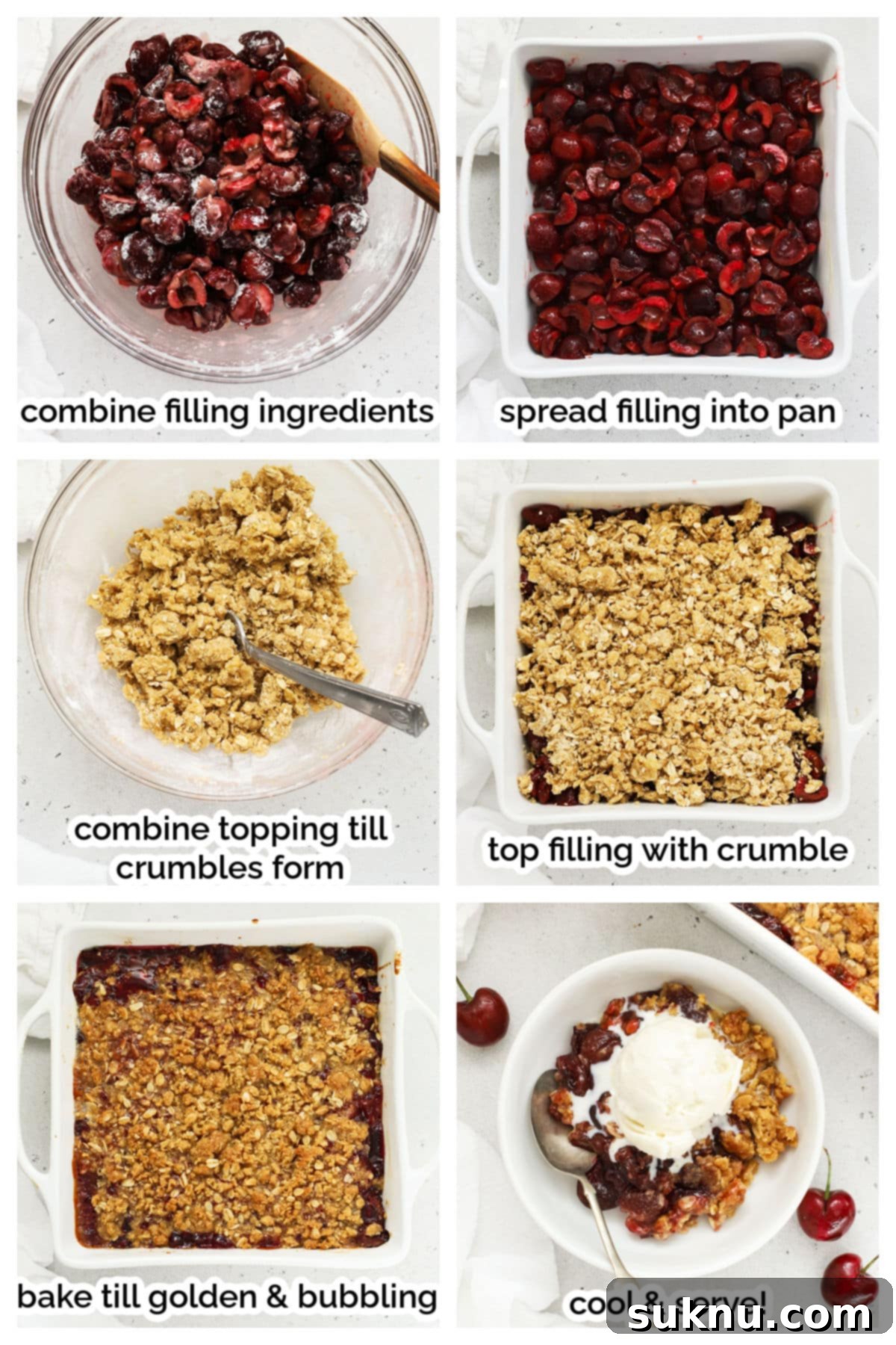 Luscious Gluten-Free Cherry Crisp 4 making gluten-free cherry crisp step by step
