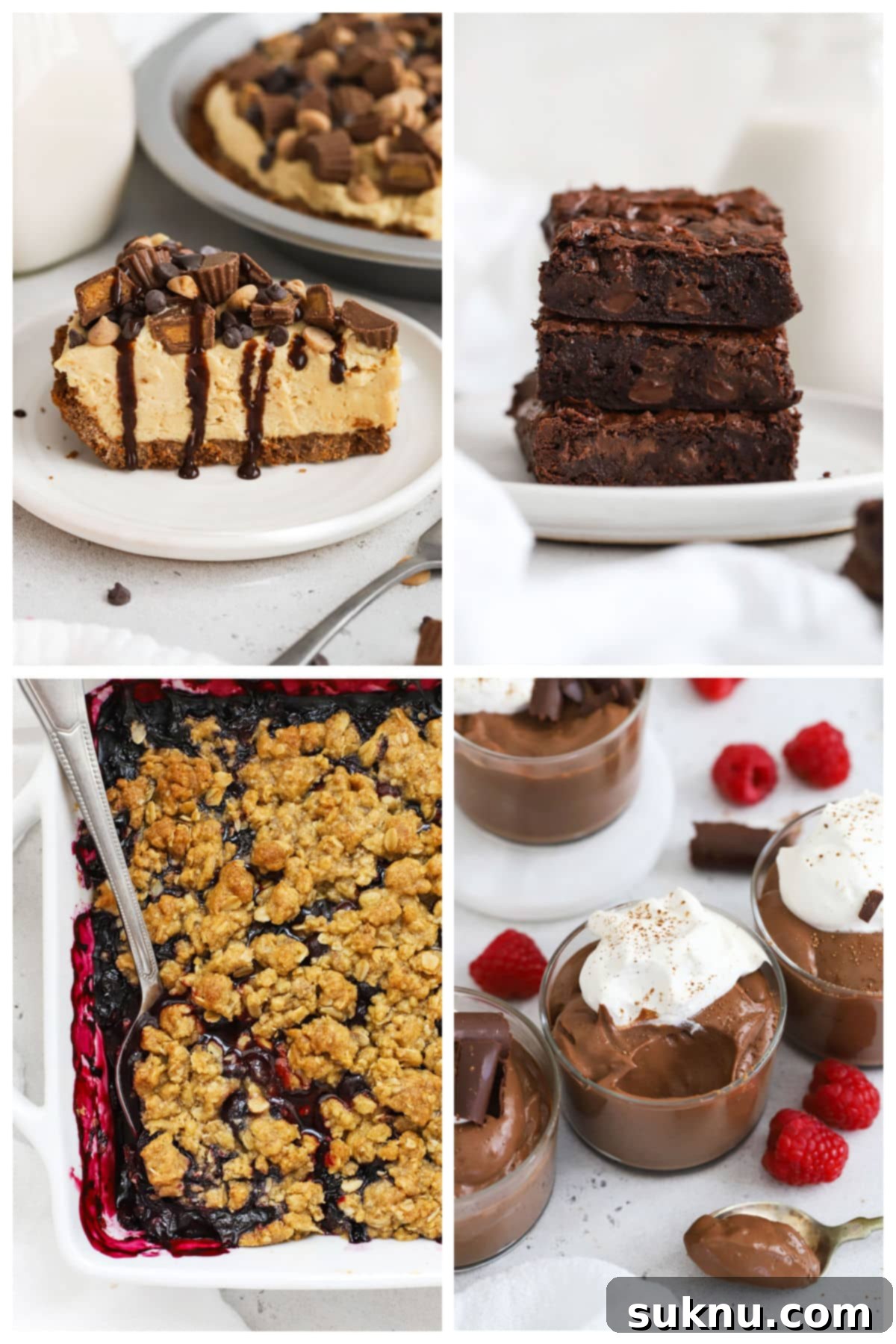 A second beautiful collage featuring a variety of gluten-free, egg-free desserts, showcasing their delicious appeal.
