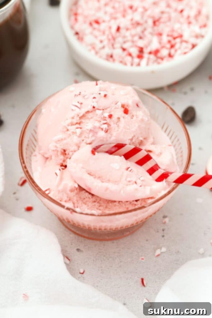 Homemade Peppermint Ice Cream