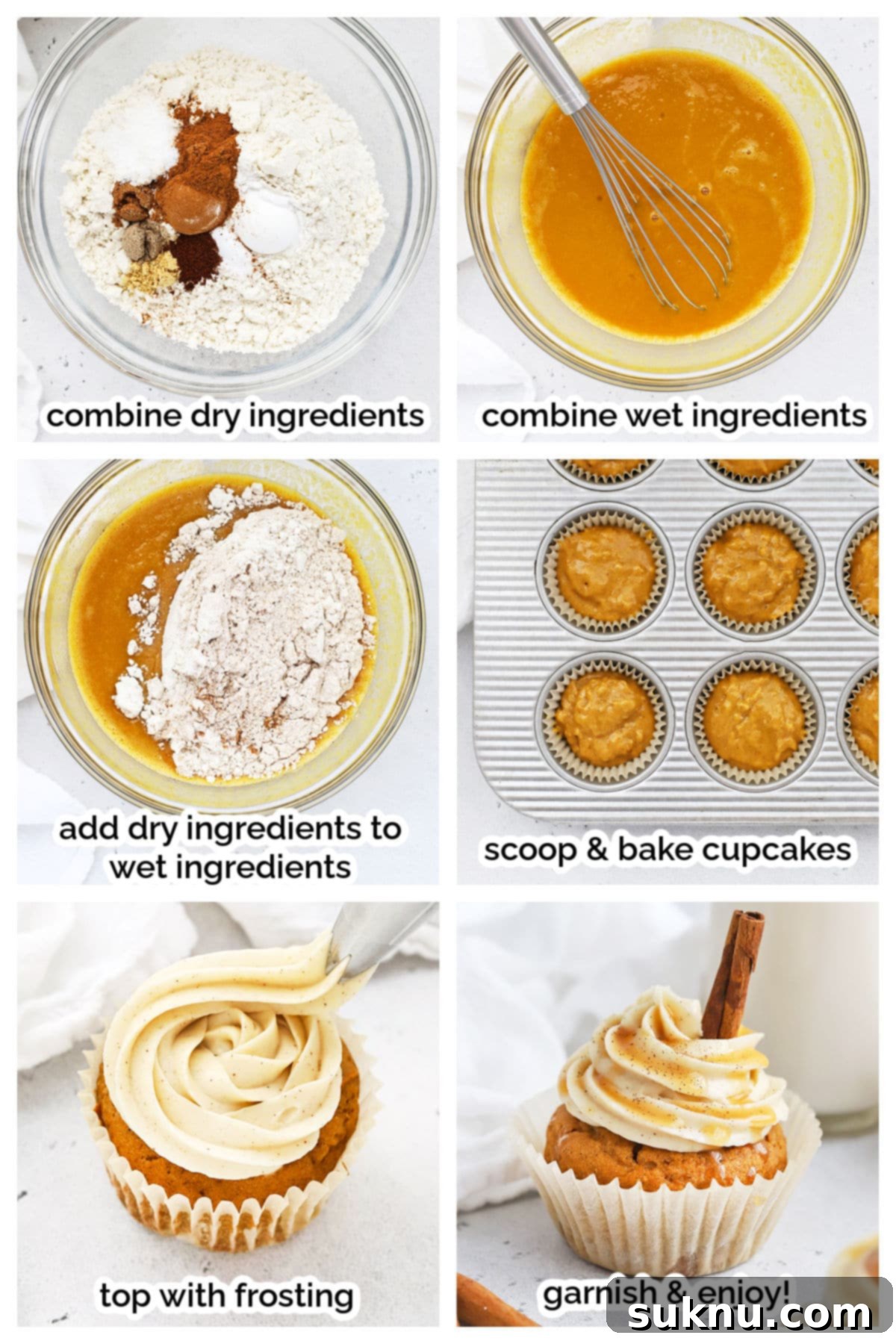 Cozy Gluten-Free Pumpkin Spice Cupcakes 4 Making gluten-free pumpkin cupcakes step by step