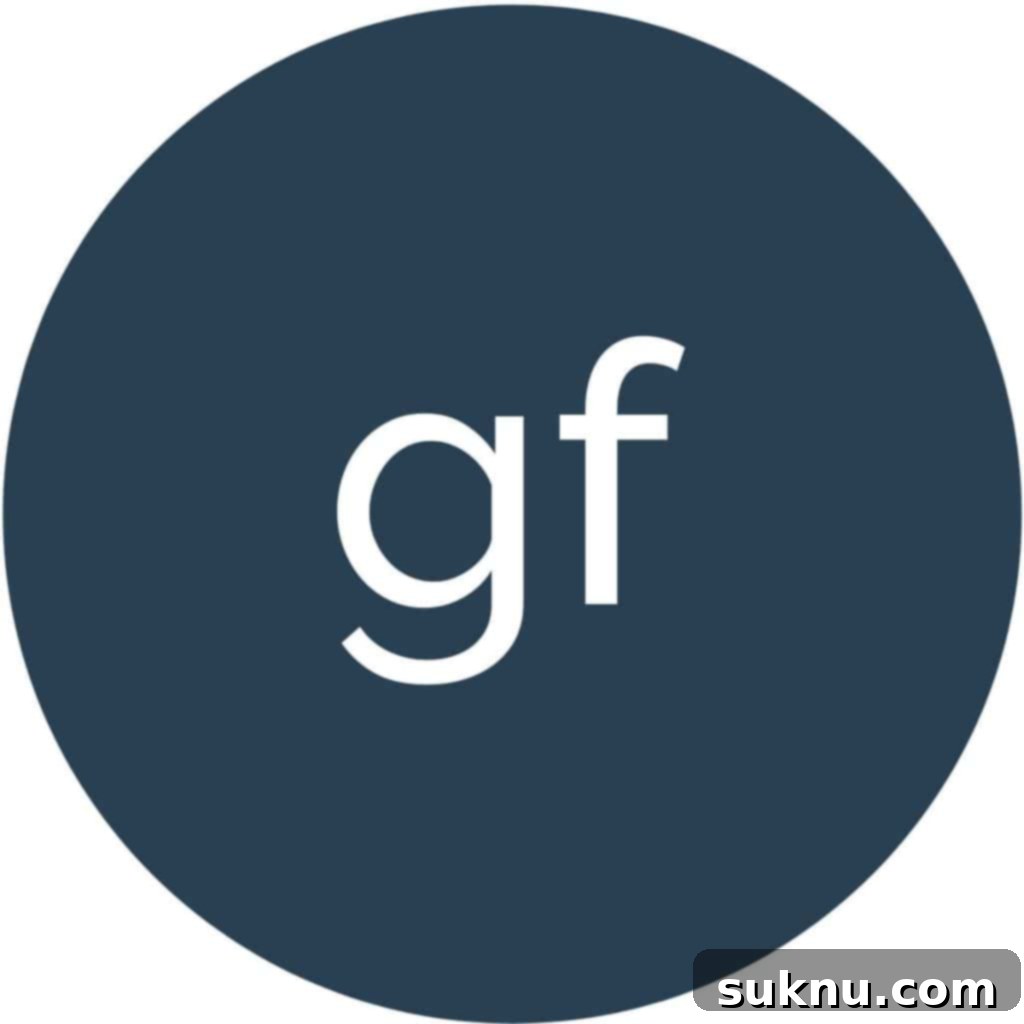 navy circle with white "gf" written in the center, denoting "gluten-free"