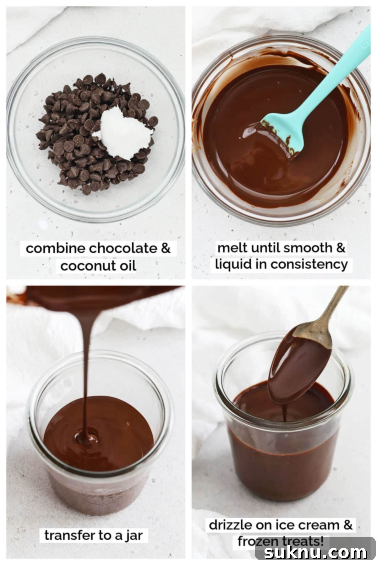 Transform Your Ice Cream: 2-Ingredient Magic Chocolate Shell 4 Step-by-step guide to making homemade magic chocolate shell ice cream topping