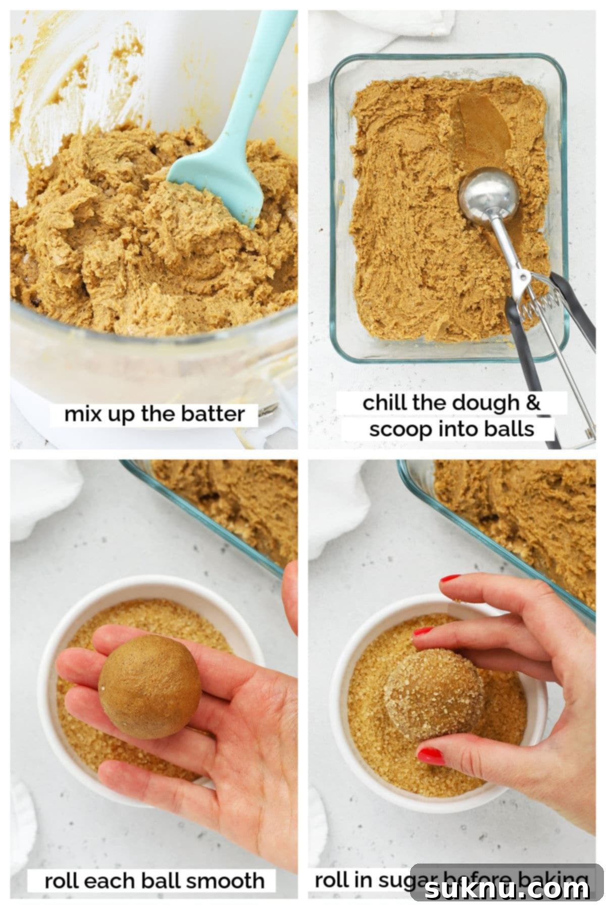 making gluten free ginger cookie dough