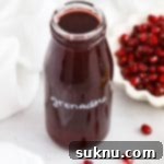 Easy Homemade Grenadine Three Ingredients 12 Front view of grenadine cocktail syrup