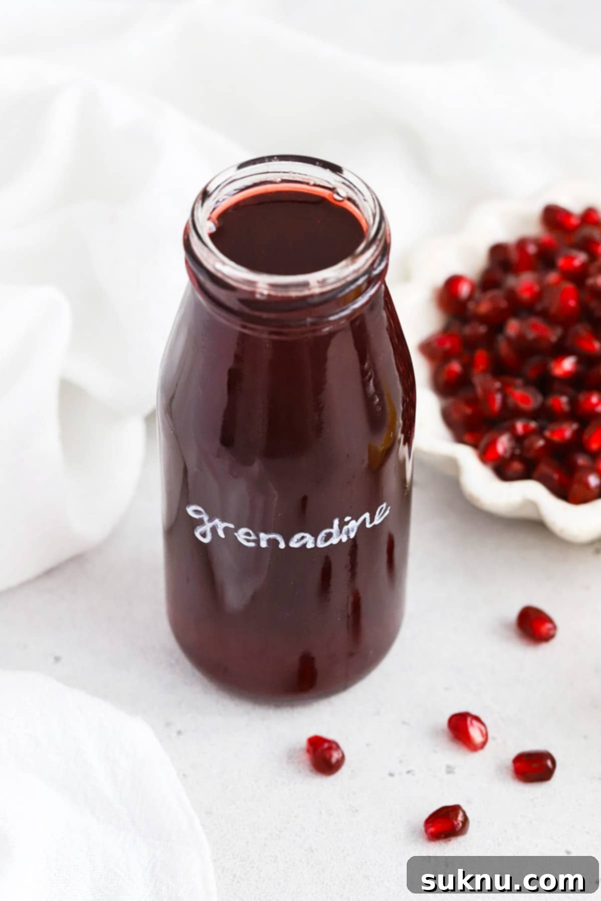 Easy Homemade Grenadine Three Ingredients 10 Front view of grenadine cocktail syrup