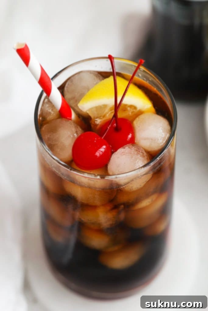 Classic Shirley Temple 10 Roy rogers mocktail with maraschino cherries