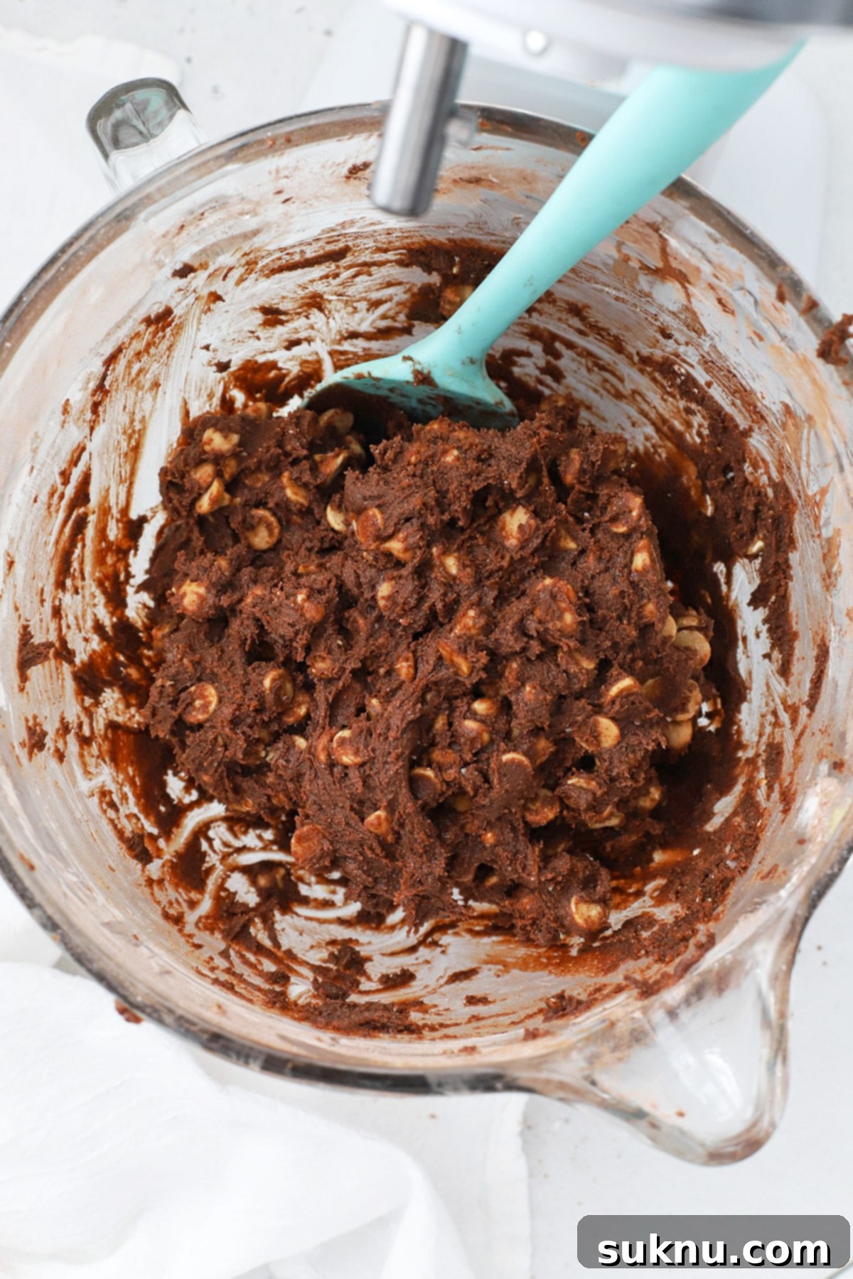 Adding peanut butter chips to gluten-free Levain-style dark chocolate peanut butter chip cookies dough