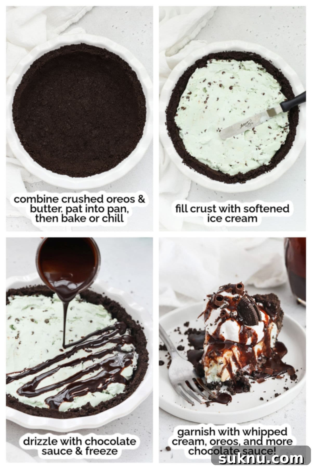 making gluten-free grasshopper pie, step by step