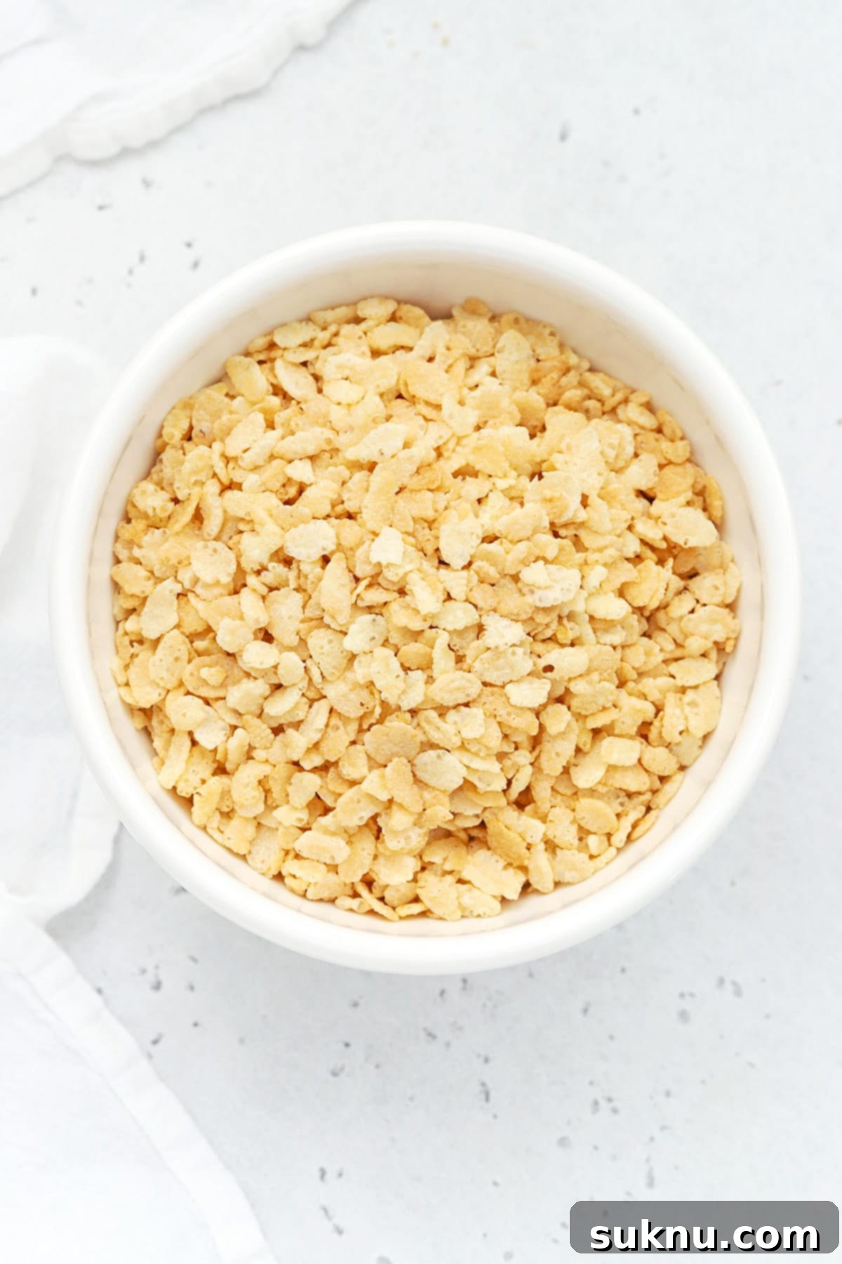 Overhead view of Aldi Millville gluten-free crisp rice cereal