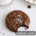 Front view of fudgy gluten-free brownie cookies in a recipe card thumbnail.