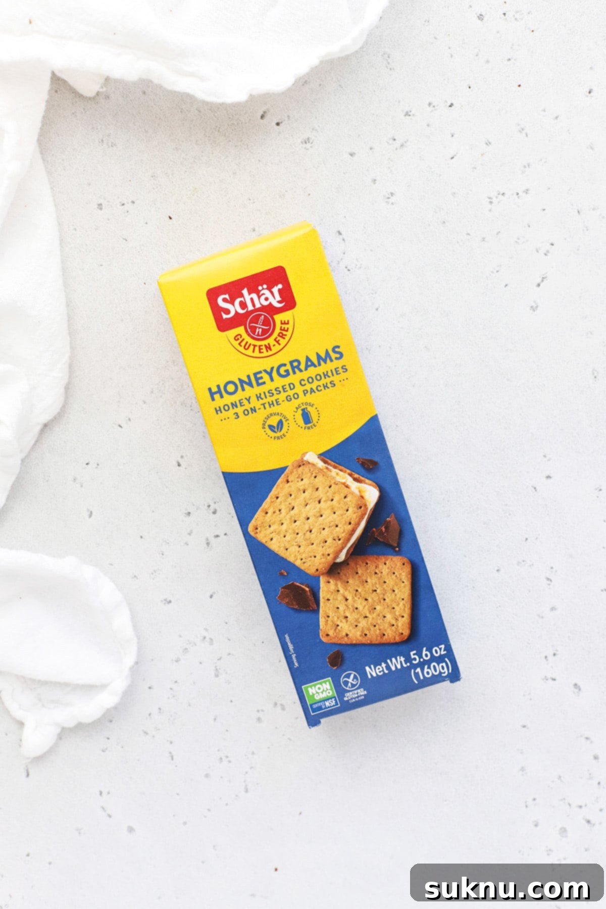Schar gluten-free honeygrams on a white background