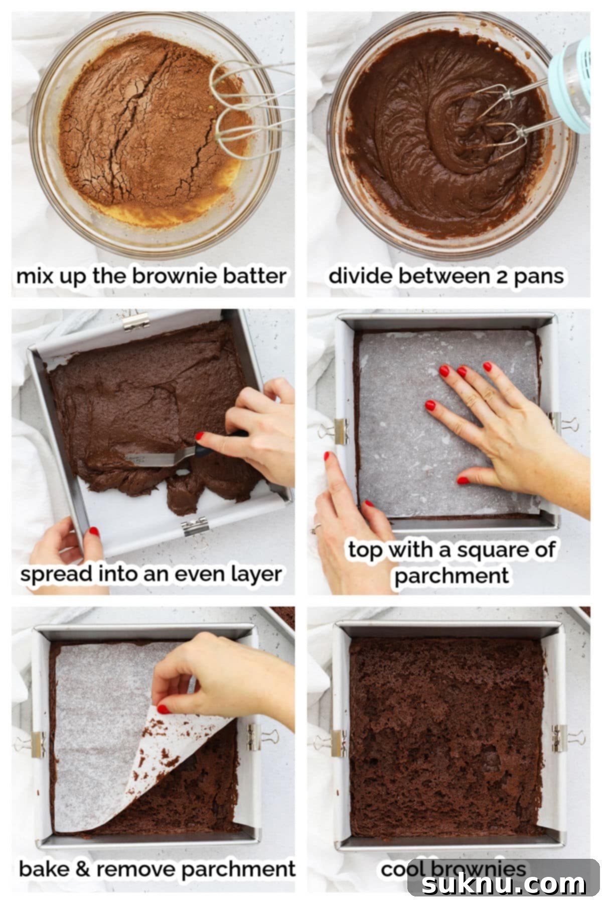 making the brownie layer for gluten-free ice cream sandwiches step by step