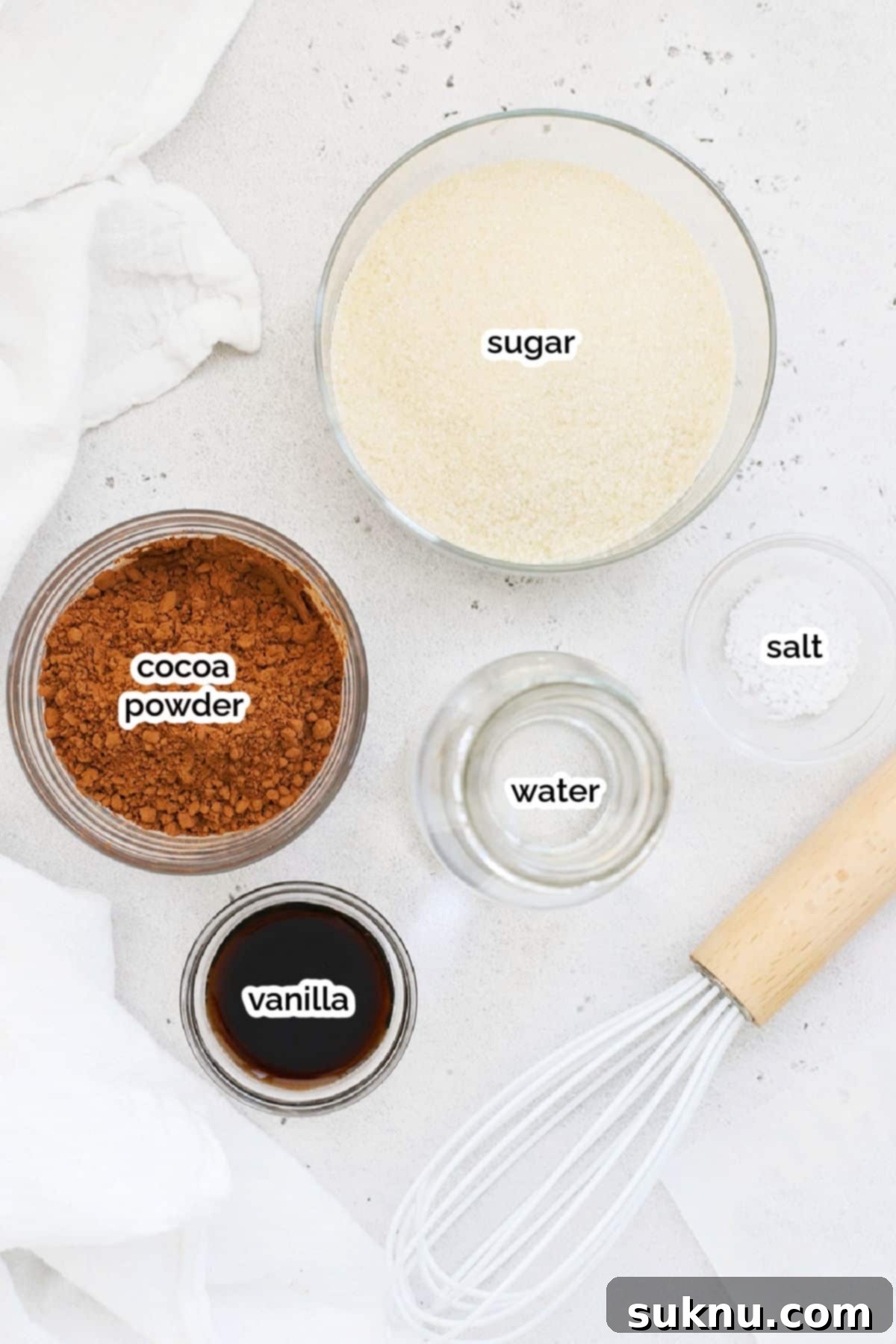 ingredients for homemade chocolate syrup