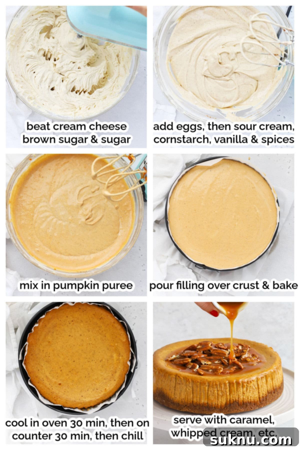 making gluten-free pumpkin cheesecake, step by step