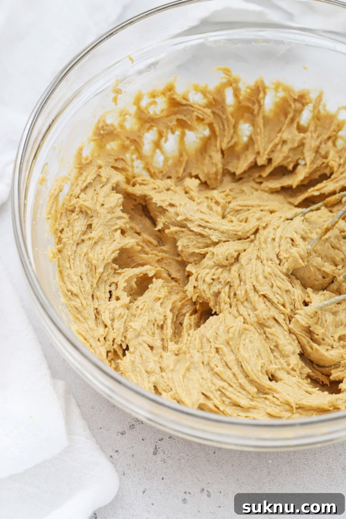 creaming ingredients for gluten-free peanut butter blossoms