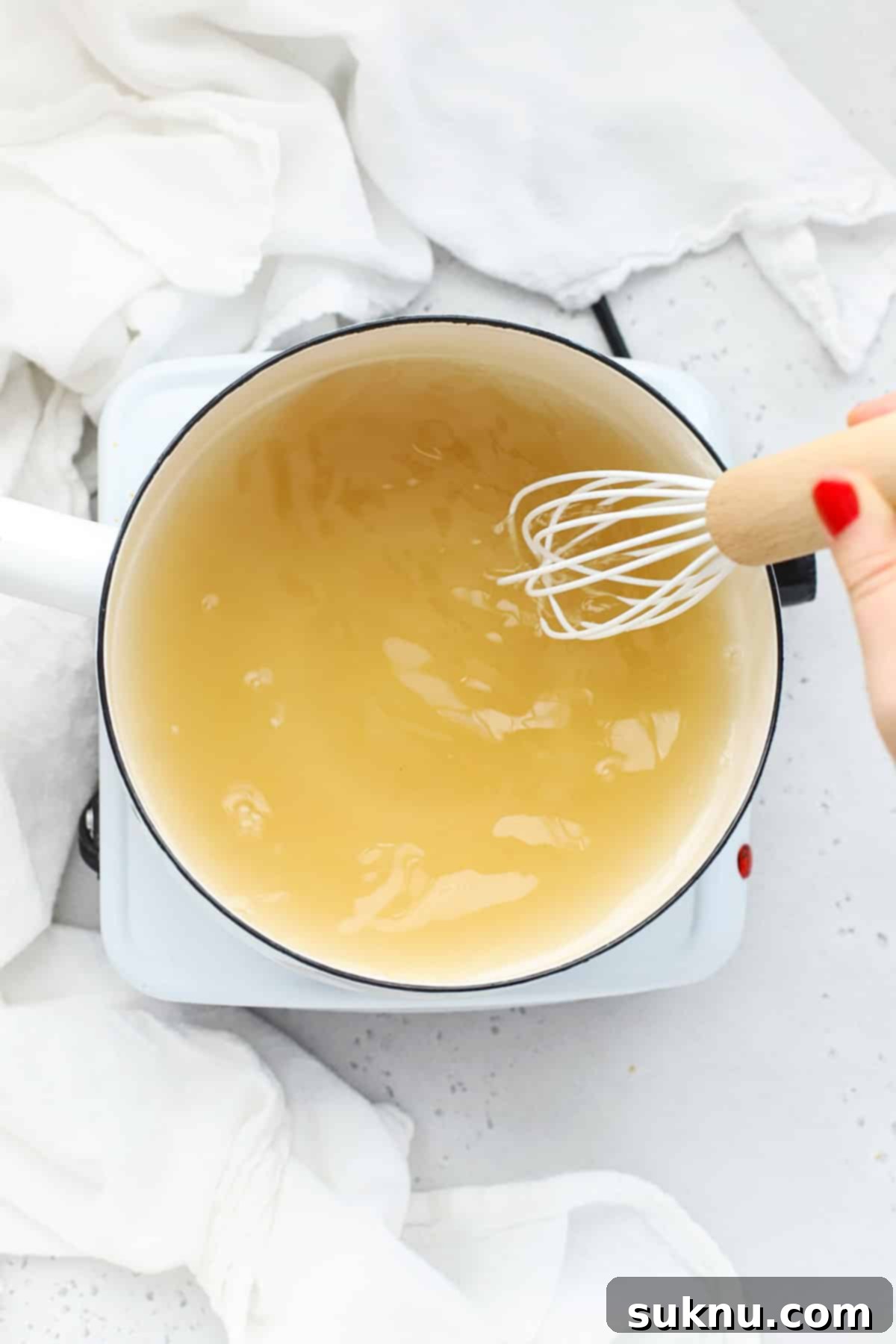 Sparkling Sugared Cranberries 4 Melting sugar and water together to make simple syrup for sugared cranberries