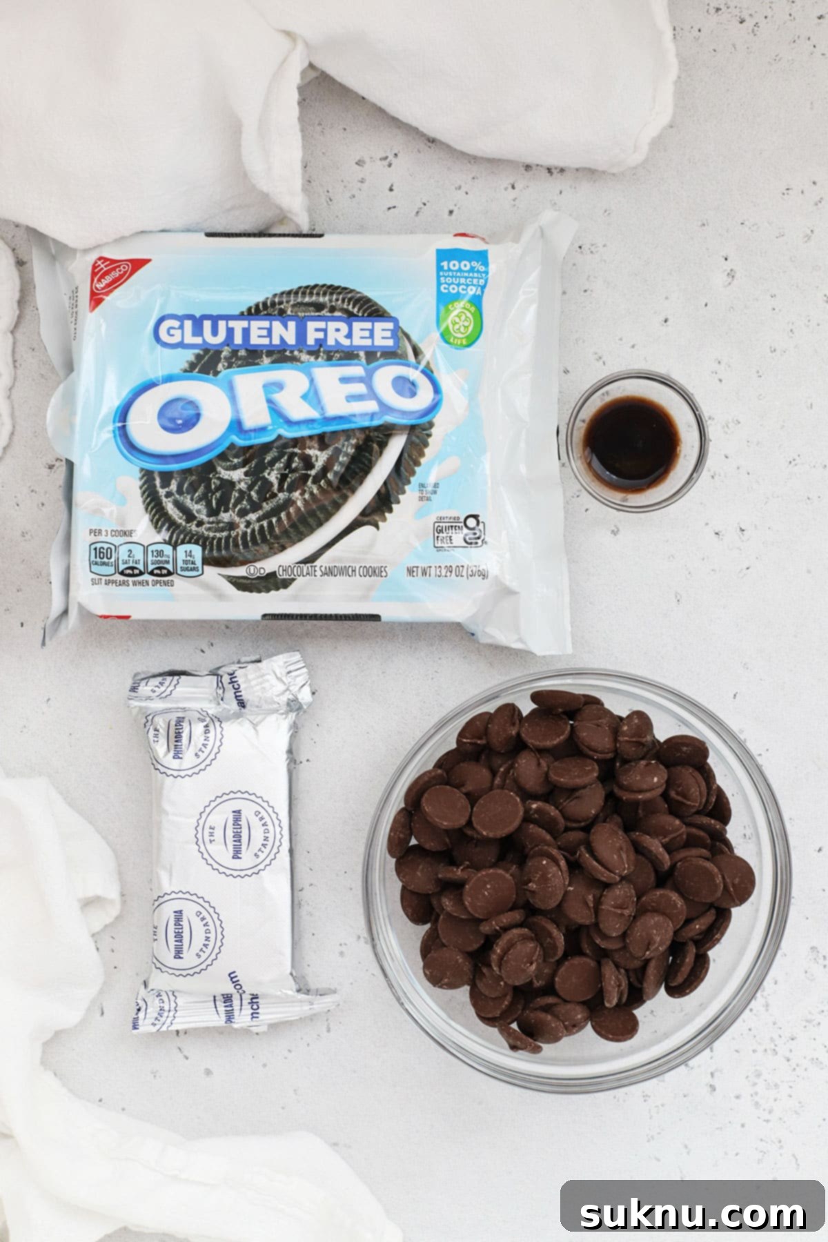 Decadent Gluten-Free Oreo Truffles 3 Ingredients for gluten-free Oreo balls on a white background