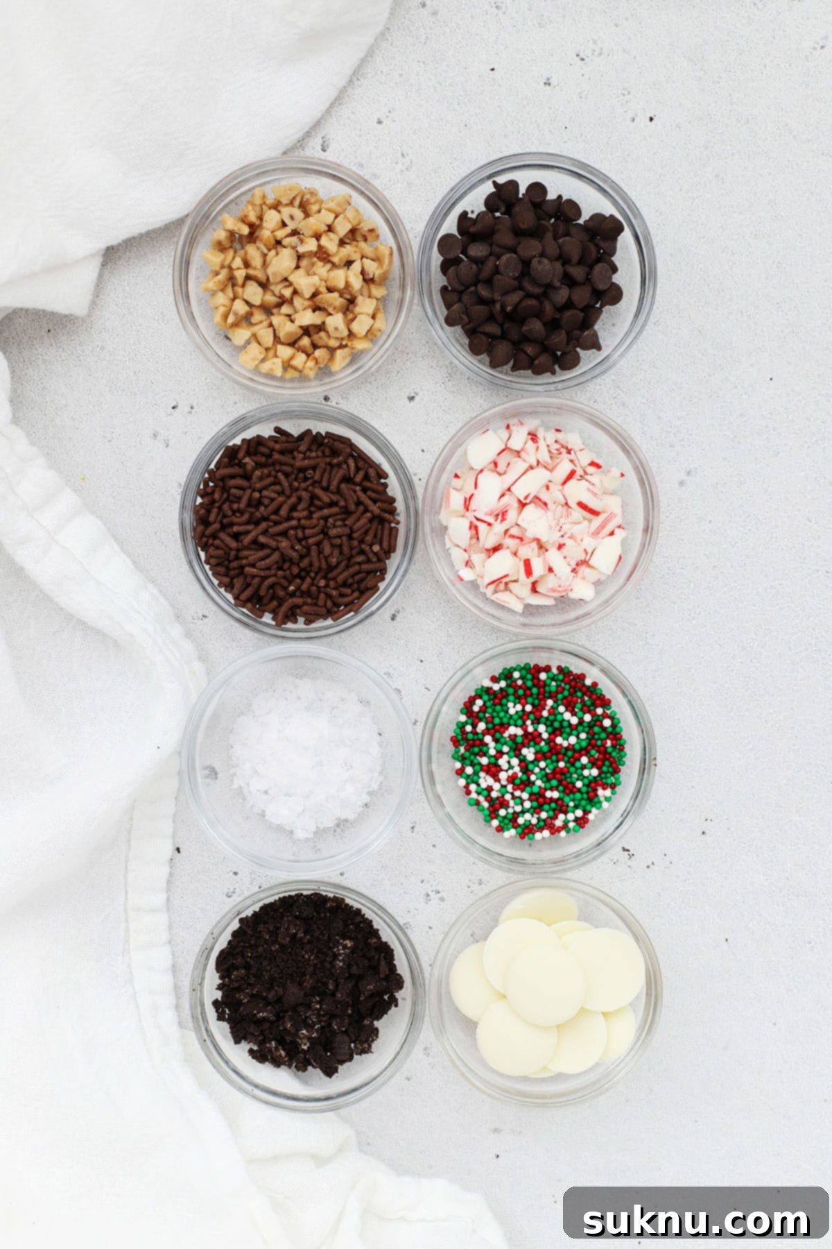 Decadent Gluten-Free Oreo Truffles 5 Toppings for oreo balls in small bowls