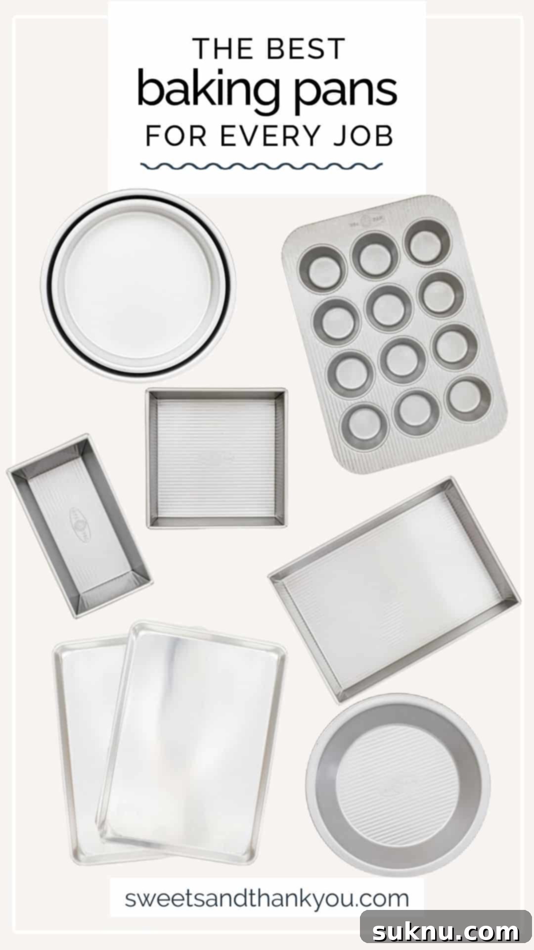 A vibrant collage showcasing a variety of high-quality baking pans, emphasizing their readiness for diverse culinary creations.