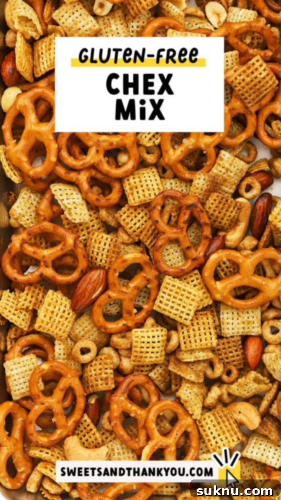 a sheet pan of gluten-free chex mix