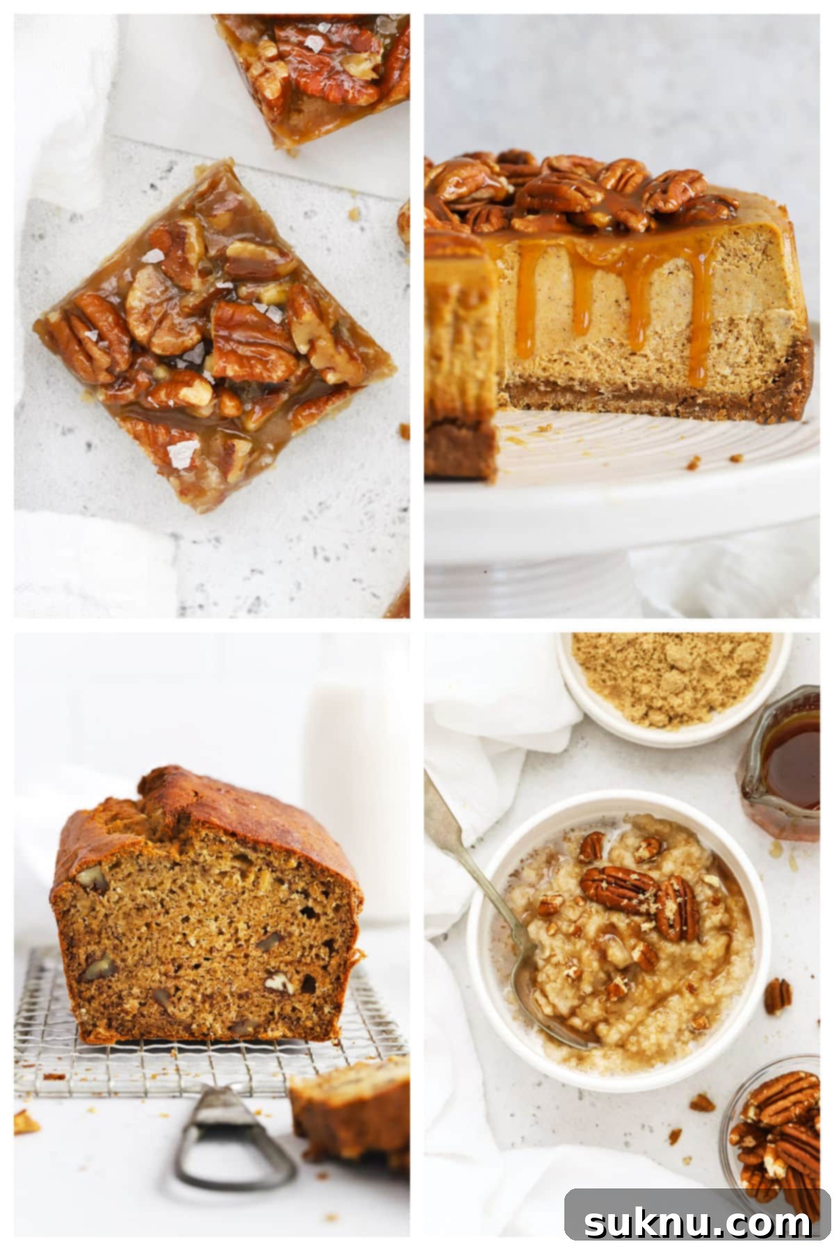 Various dishes featuring toasted pecans, showcasing their versatility in recipes