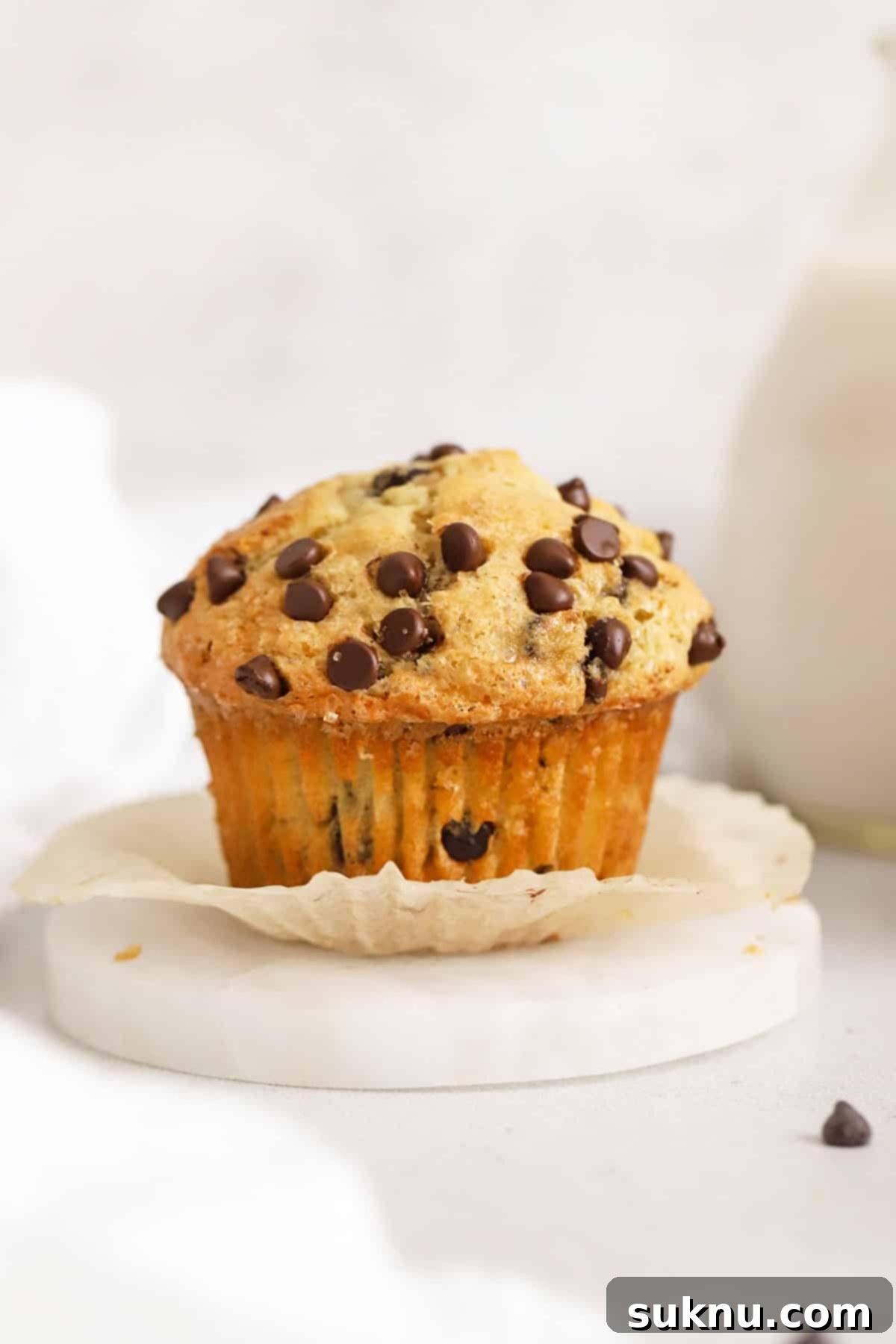 Delicious Gluten-Free Chocolate Chip Muffins 7 bakery style gluten-free chocolate chip muffin with mini chocolate chips