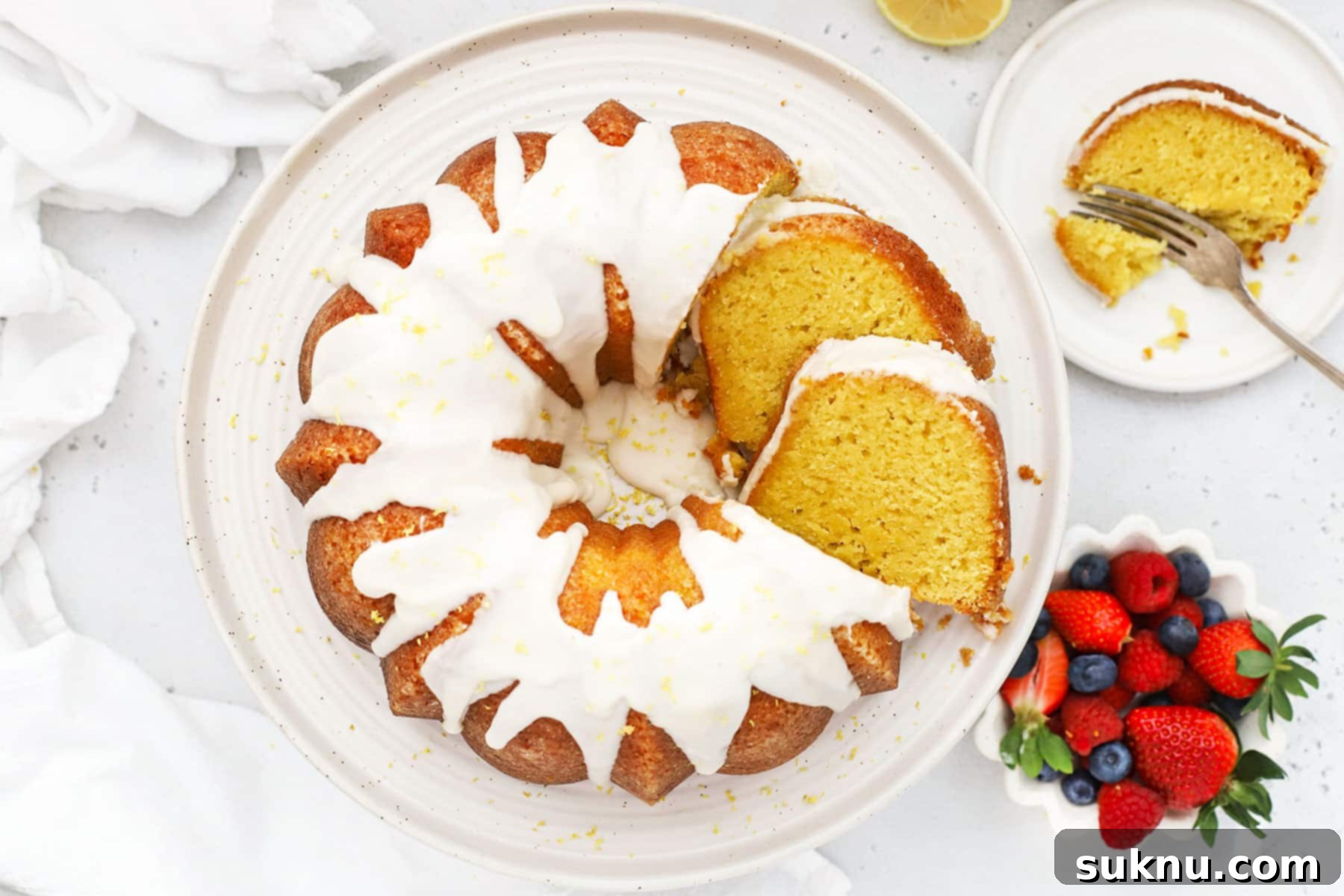 Zesty Gluten-Free Lemon Bundt Cake 13 gluten free lemon bund cake with vanilla glaze