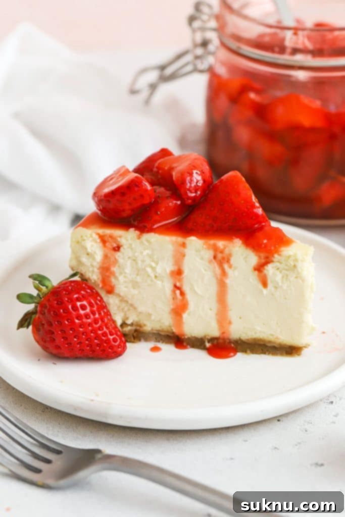 Gluten Free Strawberry Crumble 9 Gluten-free strawberry cheesecake with strawberry topping