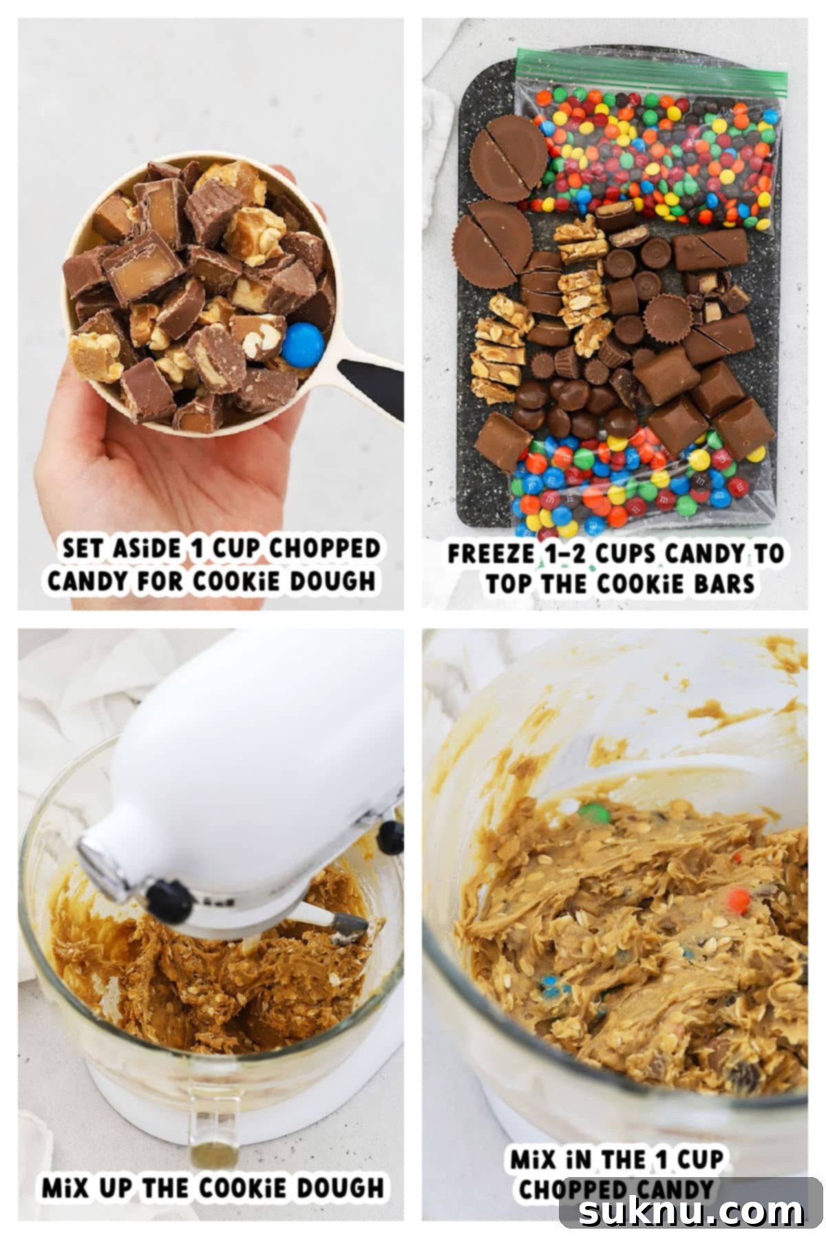 Gluten-Free Candy Cookie Dream Bars 5 making cookie bars with leftover candy, step by step