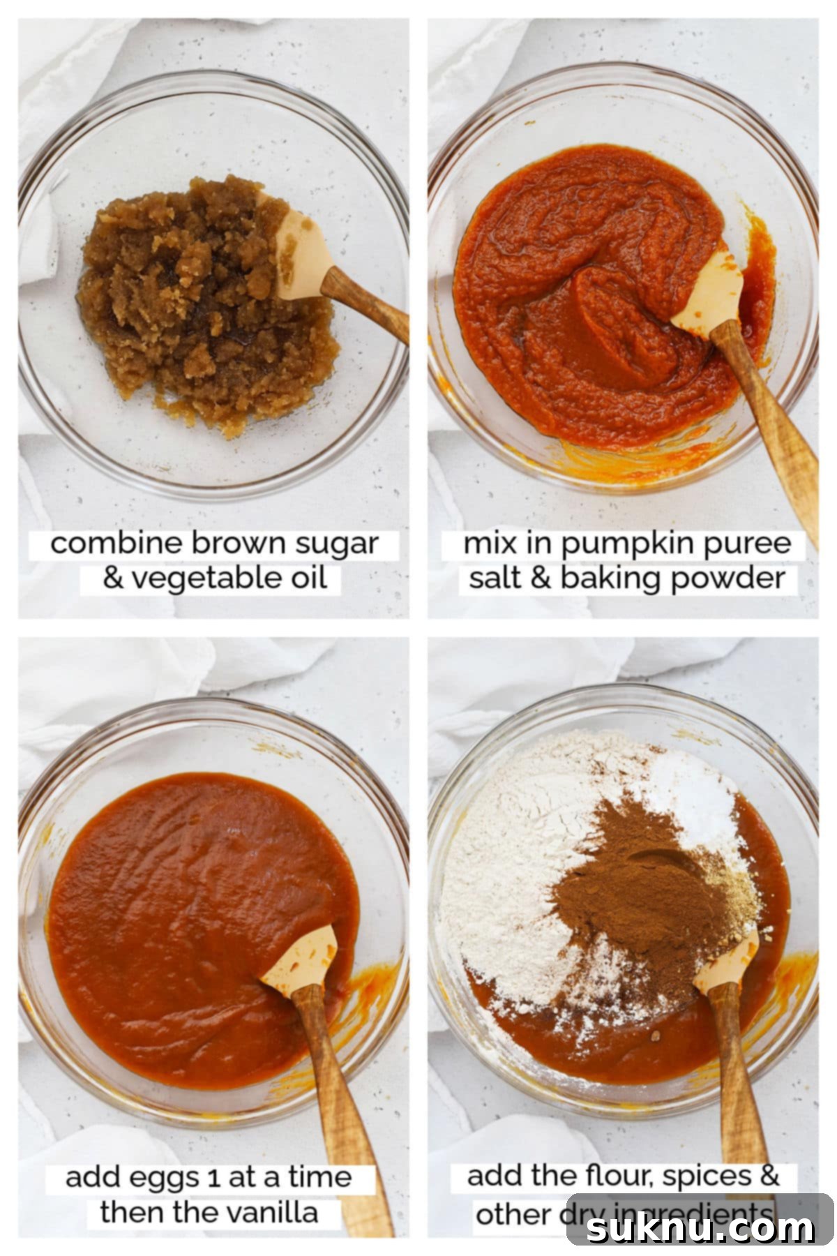 making gluten-free pumpkin whoopie pie batter step by step