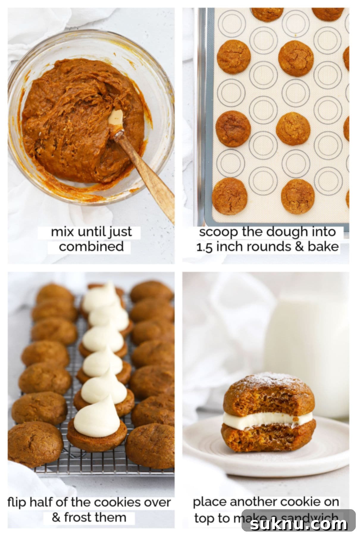 making gluten free pumpkin whoopie pies step by step