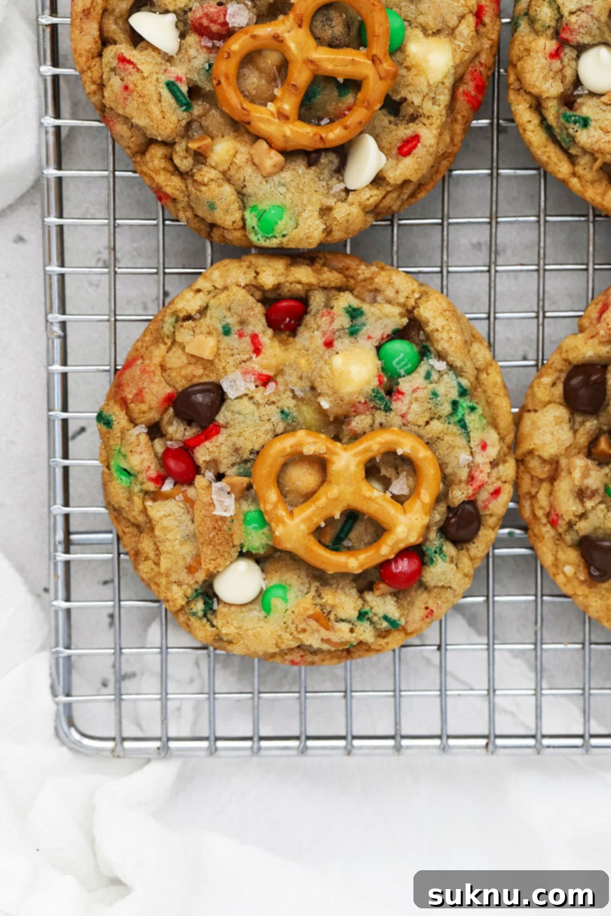 gluten-free Christmas cookies on a cooling rack, showcasing vibrant holiday colors