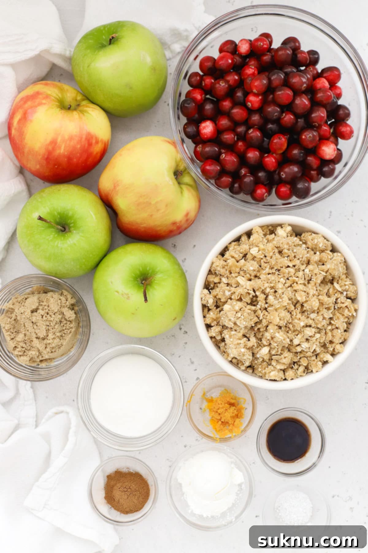 ingredients for gluten-free cranberry crisp