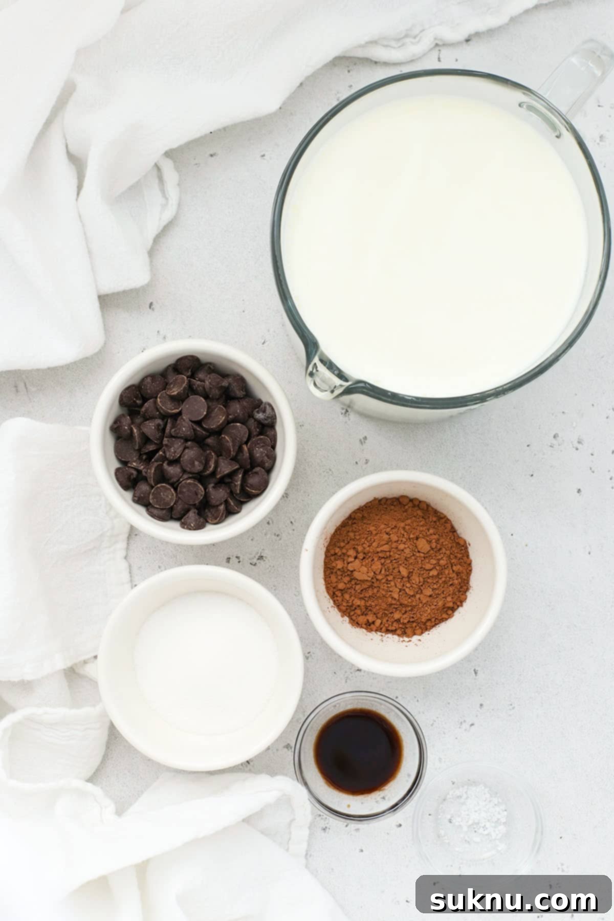ingredients for gluten-free hot chocolate