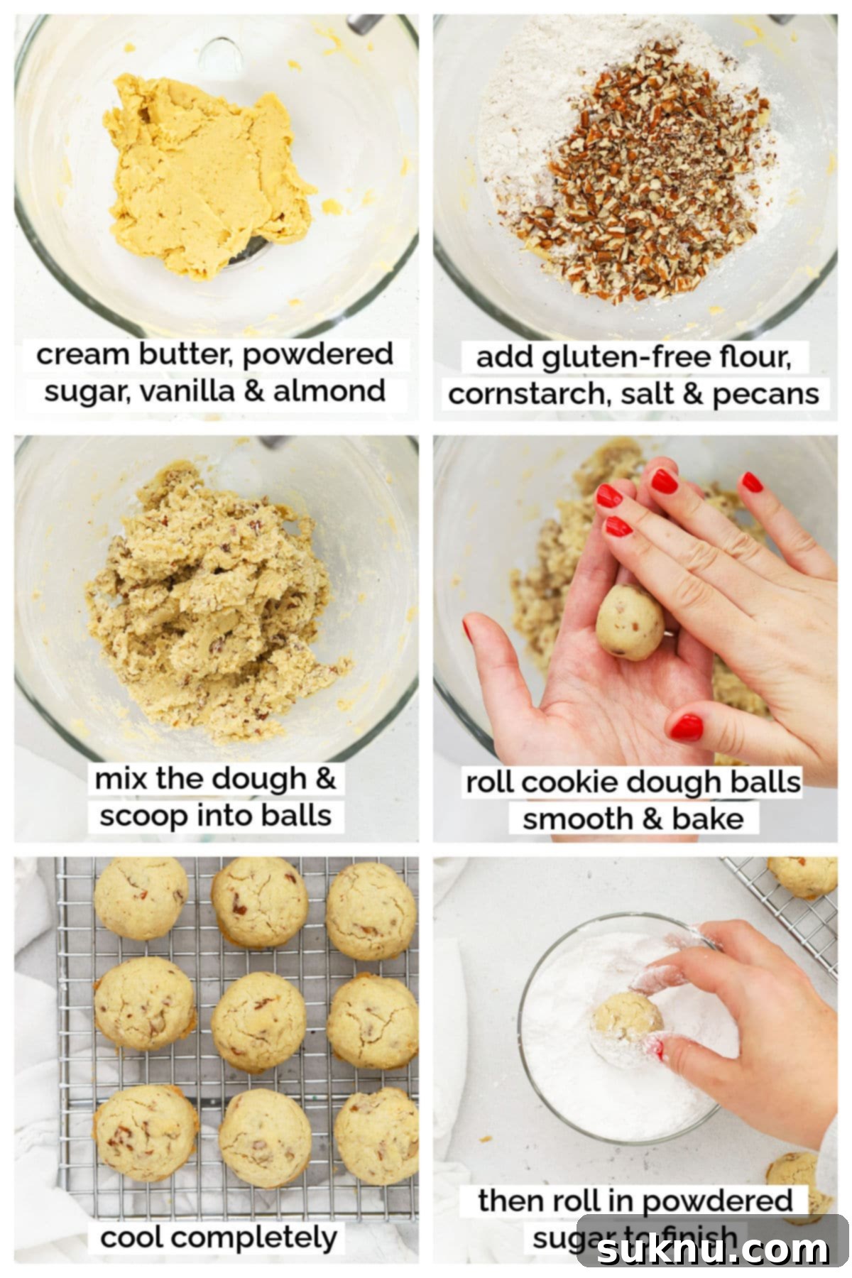 Gluten-Free Snowball Cookies 5 making gluten-free snowball cookies step by step
